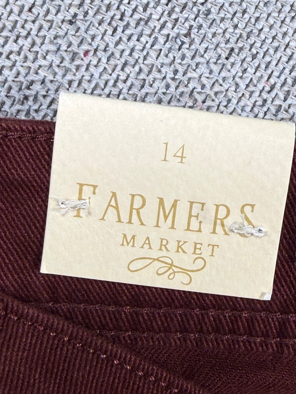 Farmers NWT Market High Rise Wide Leg Pants Size 14 Burgundy - Picture 5 of 8